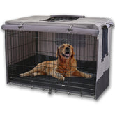 Rachmi Privacy Dog Crate Cover front opening for quick access and privacy.