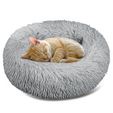 RAINFLOW cat bed round-donut front-view plush warmth for kittens