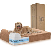 Rainmr orthopedic dog bed cover closeup shows durable microsuede and washable practicality.