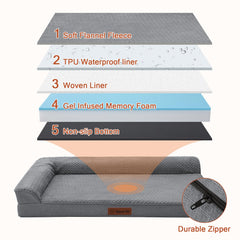 Rainmr orthopedic dog bed foam closeup illustrating memory foam core