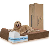 Rainmr orthopedic dog bed showing 7-inch memory foam layers for joint support.