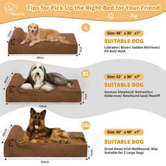 Rainmr orthopedic dog bed XXL size provides ample space for giant breeds to stretch.