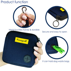 Raisingwell dog treat pouch blue internal pocket for accessories