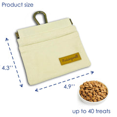 Raisingwell dog treat pouch carabiner attachment for easy leash or collar linking