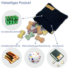 Raisingwell dog treat pouch offers colorful patterns for stylish outdoor outings.