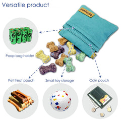 Raisingwell front-pocket storage holds bags or tissues during walks.