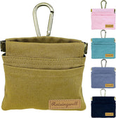 Raisingwell dog treat pouch front view showing pocket-sized convenience for hands-free walking