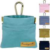 Raisingwell dog treat pouch in green pocket-size offers hands-free rewards during outdoor walks.