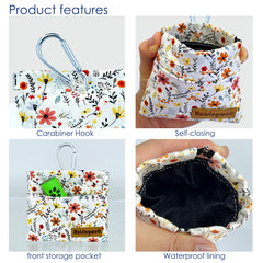 Raisingwell dog treat pouch self-closing-opening supports one-handed snack access.