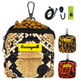 Raisingwell dog treat pouch snake skin close-up for training