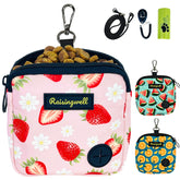Raisingwell dog treat pouch strawberry front view keeps treats accessible during training.