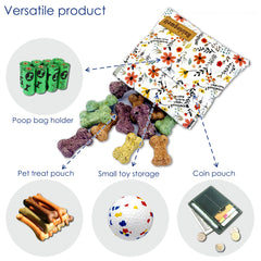 Raisingwell dog treat pouch waterproof-lining keeps interiors clean during walks.