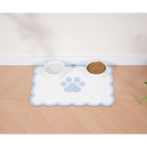 Ralxion scalloped-dog-feeding-mat absorbent-water-spill keeps floors dry.
