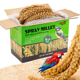 RANZ 5LBS millet spray pack offers a natural, enriching snack for small birds.