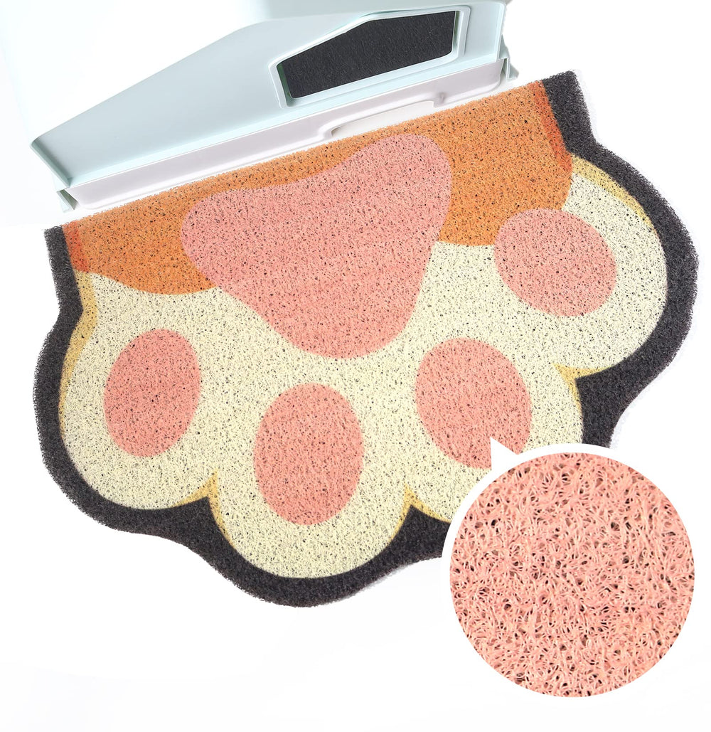 Alfombrilla Rarenut para arenero con diseño adorable atrapa residuos y protege el suelo.