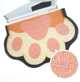 Alfombrilla Rarenut para arenero con diseño adorable atrapa residuos y protege el suelo.