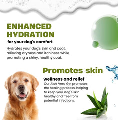 Raslok Aloe Vera Gel dog-application shows easy topical use for hot spots and irritation.