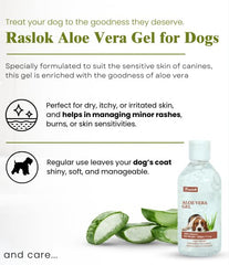 Raslok Aloe Vera Gel texture close-up reveals cooling, non-greasy consistency.