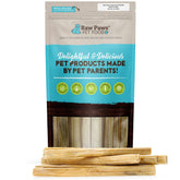 Raw Paws 10-inch rawhide stick pack for dogs supports long-lasting chewing sessions.
