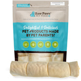 Raw Paws beef cheek rolls large 10in pack closed ready for long-lasting chew