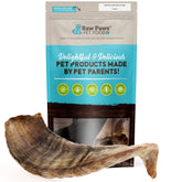 Raw Paws Lamb Horns packaging with two large dog chews ready for gifting or at home.