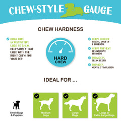 Raw Paws vet-recommended rawhide alternative for safer chewing.