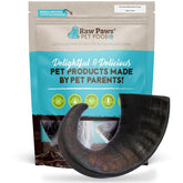 Raw Paws Water Buffalo Horns Large 2-Count Packaged, durable chew for dental health and energy outlet.