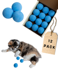 Rawry foam ball cat toy set blue packaging for convenient indoor play