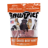 RAW TIES premium freeze-dried beef heart hero image showing protein-rich nutrition for dogs