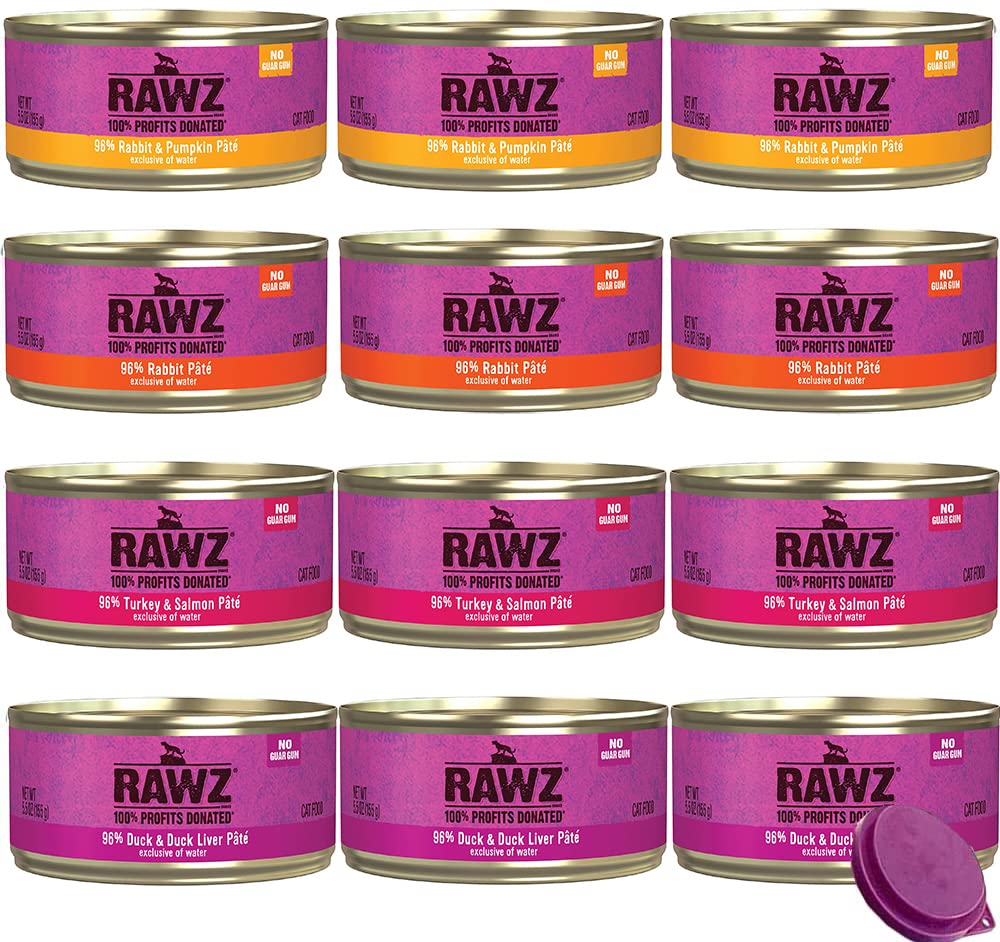RAWZ pate turkey-salmon can showing high moisture for hydration.