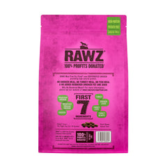 Rawz premium protein formula with chicken, turkey, and liver supports lean meals.