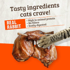 Rawz Real Rabbit freeze-dried coating closeup highlights enhanced flavor and texture