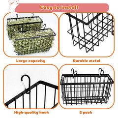 RAYFARMO rounded-edges guinea pig hay feeder to keep little mouths comfortable.