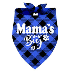 Razpah Mama's Boy Dog Bandana close-up—soft fabric pattern enhances stylish pet photos