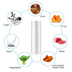 RBHK clear plastic bags on a roll, easy peel perforation for fast bagging