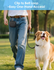 RBibei 1-cup capacity pouch holds kibble or high-value rewards during training.