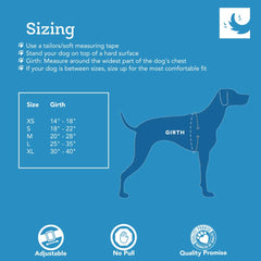 RC Pets Tempo No Pull Harness small back-martingale view demonstrates shoulder pressure distribution to reduce pulling.