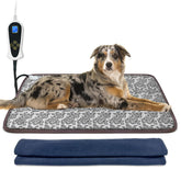 RC SLL large dog heating pad with rose cover delivers cozy warmth for cold days