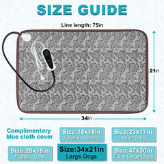 RC SLL pet heating pad with waterproof outer layer for easy cleaning and durable use