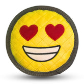 ReadyHound durable big smile emoji dog toy front view supports long-lasting chew sessions.