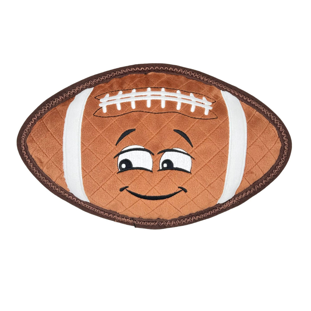 ReadyHound Majors football dog toy exterior view showing oversized durable build for aggressive chewers.
