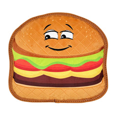 ReadyHound Majors Hamburger Toy front view; durable chew toy for aggressive chewers