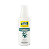 Real Time Pain Relief Pet Formula 4oz spray bottle demonstrates easy application for fast pet care.