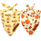 Bandana Realeaf para perro con calabazas, ideal para paseos festivos.
