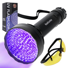 REALHUNLEE UV Flashlight shines a powerful 395 nm beam for quick stain spotting.