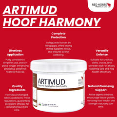 Red Horse Artimud texture closeup emphasizes thick clay that stays in shallow cracks.