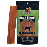 Redbarn Barky Bark Beef Jerky for Dogs shows high-protein bites.