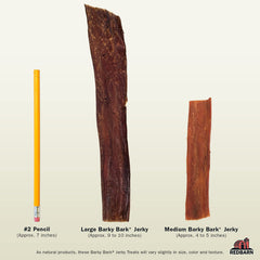 Redbarn Barky Bark Beef Jerky for Dogs high-protein, low-fat bites.