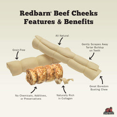 Redbarn Beef Cheek Rolls glazed with chicken and carrot offering a tasty chew option
