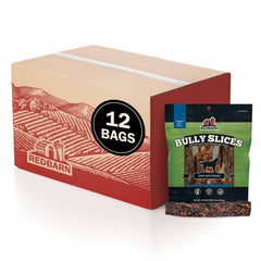 Redbarn Bully Slices packaging image highlighting all-natural ingredients and USA-made production